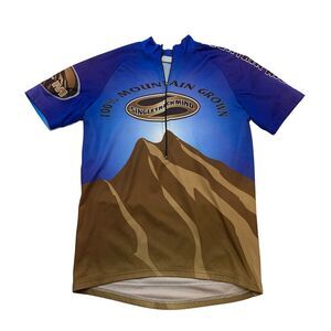 Single Track Mind Cycling Jersey Mens M Medium Semi-Fitted Road Mountain Grown